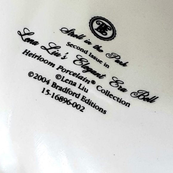 Bradford Editions Lena Liu "Stroll In The Park" Vintage Collectible Statue Bell - Picture 13 of 13